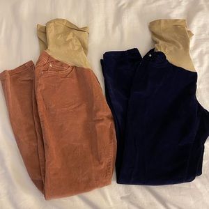 2 pairs Jessica Simpson corduroy maternity